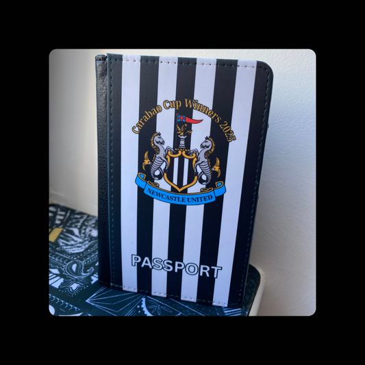 Newcastle United Carabao Cup Winners 2025 PU Material Passport Holder Wallet 15cm x 10cm
