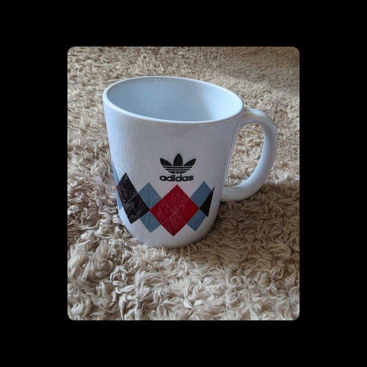 Adidas Originals Argyle Golf 80’s Football Casual Style White 11oz (330ml) Mug