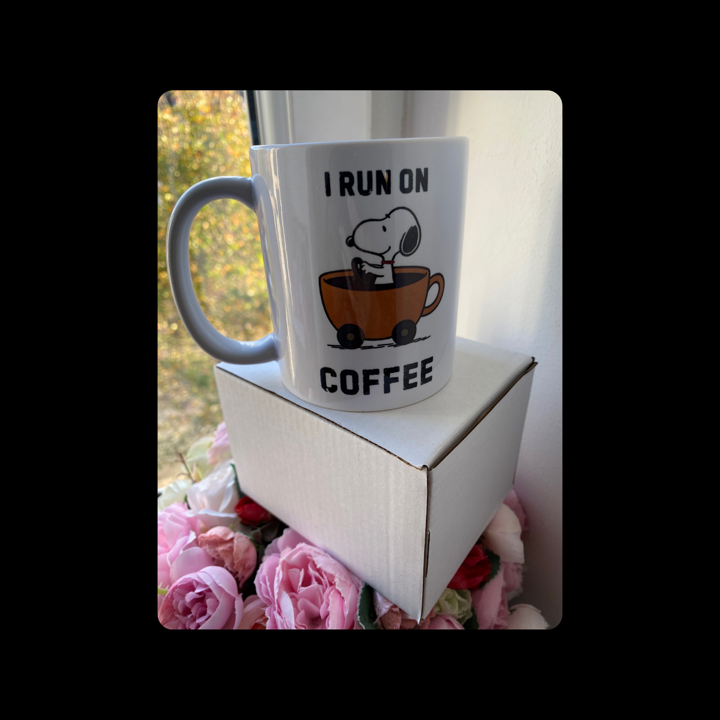 Snoopy I Run On Coffee Ceramic 11oz (330ml) Mug Boxed