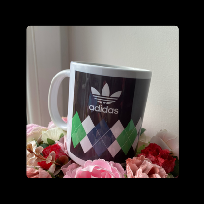 Adidas Originals Argyle Golf 80’s Football Casual Style Navy 11oz (330ml) Mug
