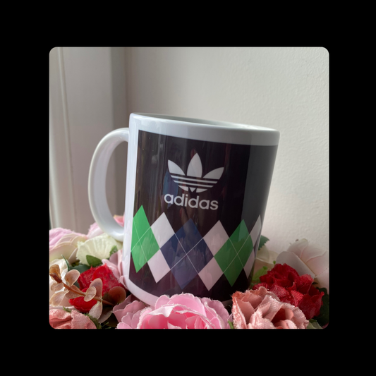 Adidas Originals Argyle Golf 80’s Football Casual Style Navy 11oz (330ml) Mug