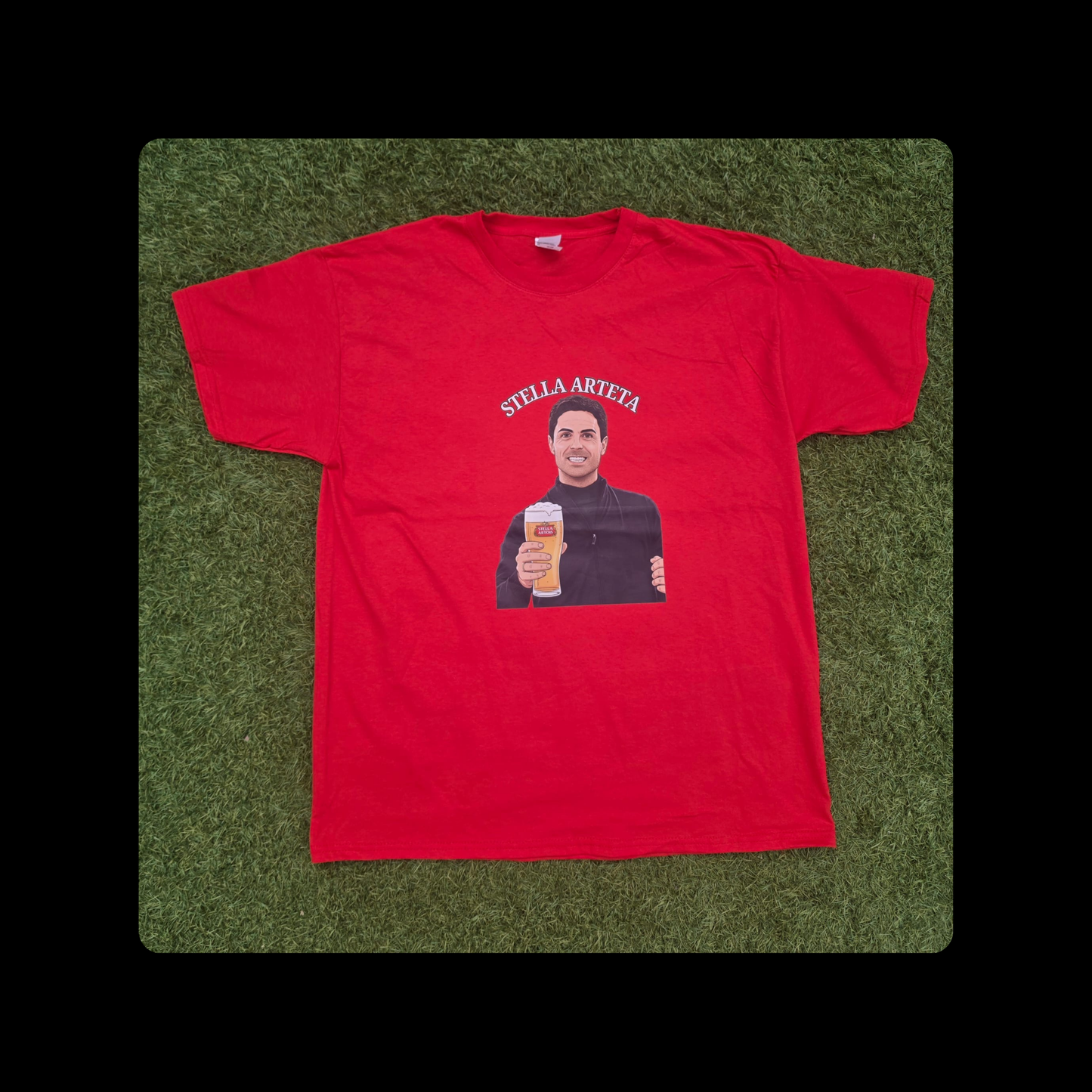 Arsenal Stella Arteta Short Sleeved 100% Cotton Red T-Shirt