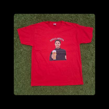 Arsenal Stella Arteta Short Sleeved 100% Cotton Red T-Shirt