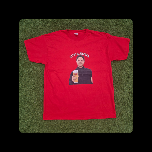 Stella Arteta Short Sleeved 100% Cotton Red T-Shirt (Copy)