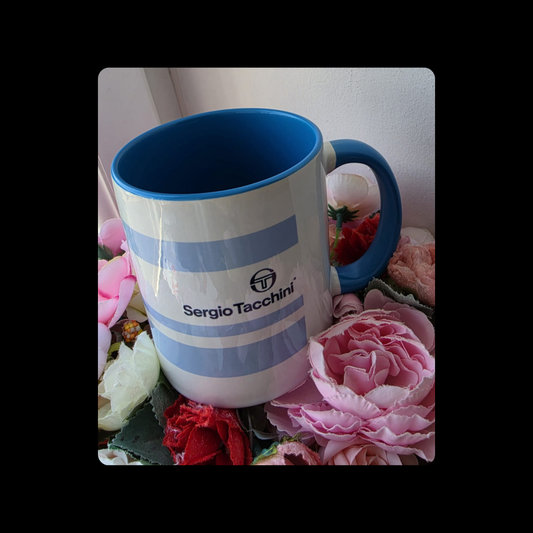 Sergio Tacchini Blue & White 11oz (330ml) Ceramic Mug