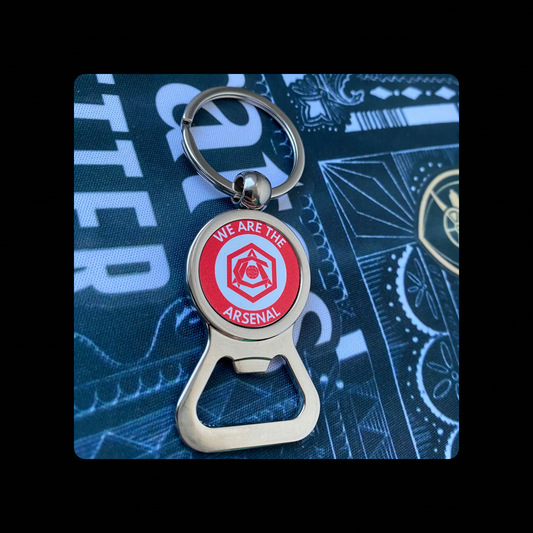 Arsenal 1936-1949 Badge We Are The Arsenal Metal Keyring Bottle Opener