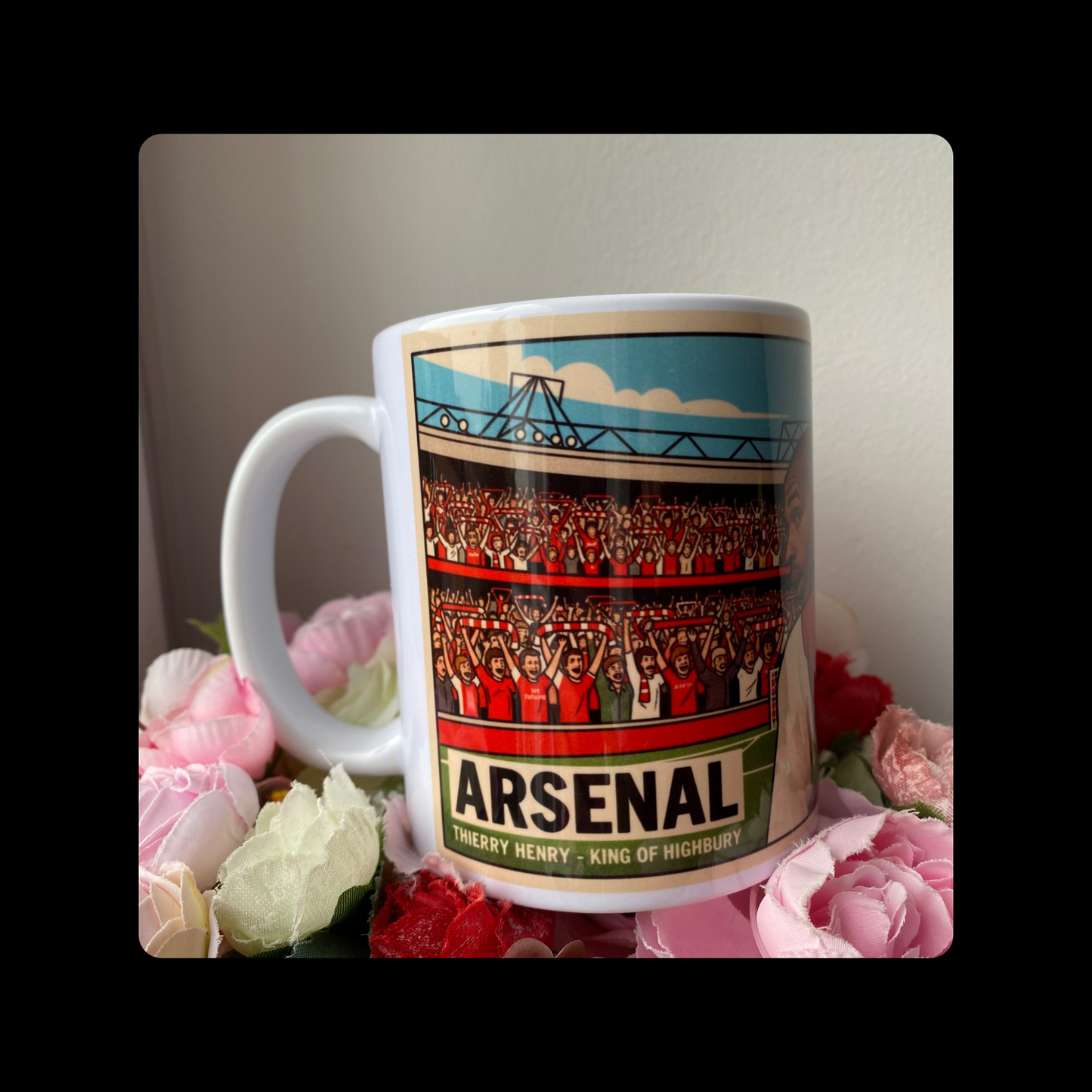 Arsenal Henry King Of Highbury Retro Vintage Style 11oz (330ml) Ceramic Mug