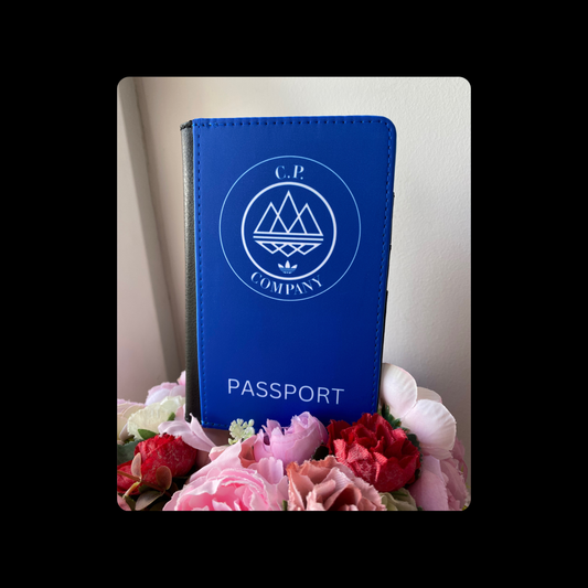 Adidas C.P Company Blue & White PU Material Passport Holder