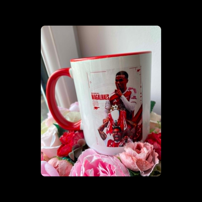 Arsenal Champions Gabriel Red & White 11oz (330ml) Ceramic Mug
