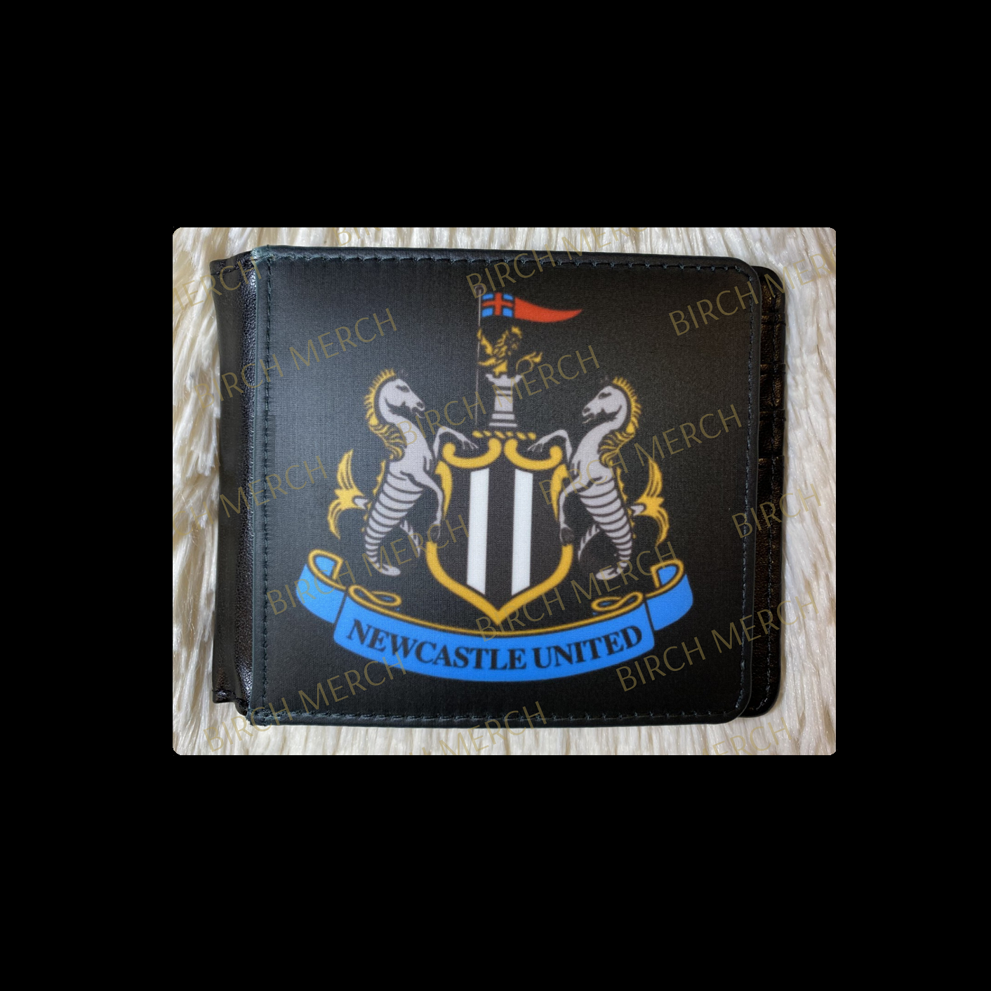 Newcastle United Badge PU Material Wallet 10cm x 9.5cm