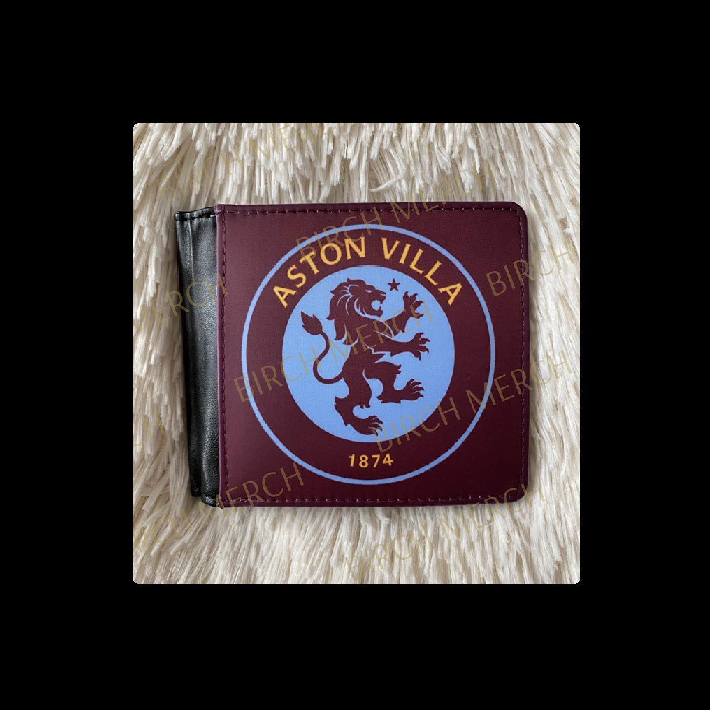 Aston Villa Badge PU Material Wallet 10cm x 9.5cm