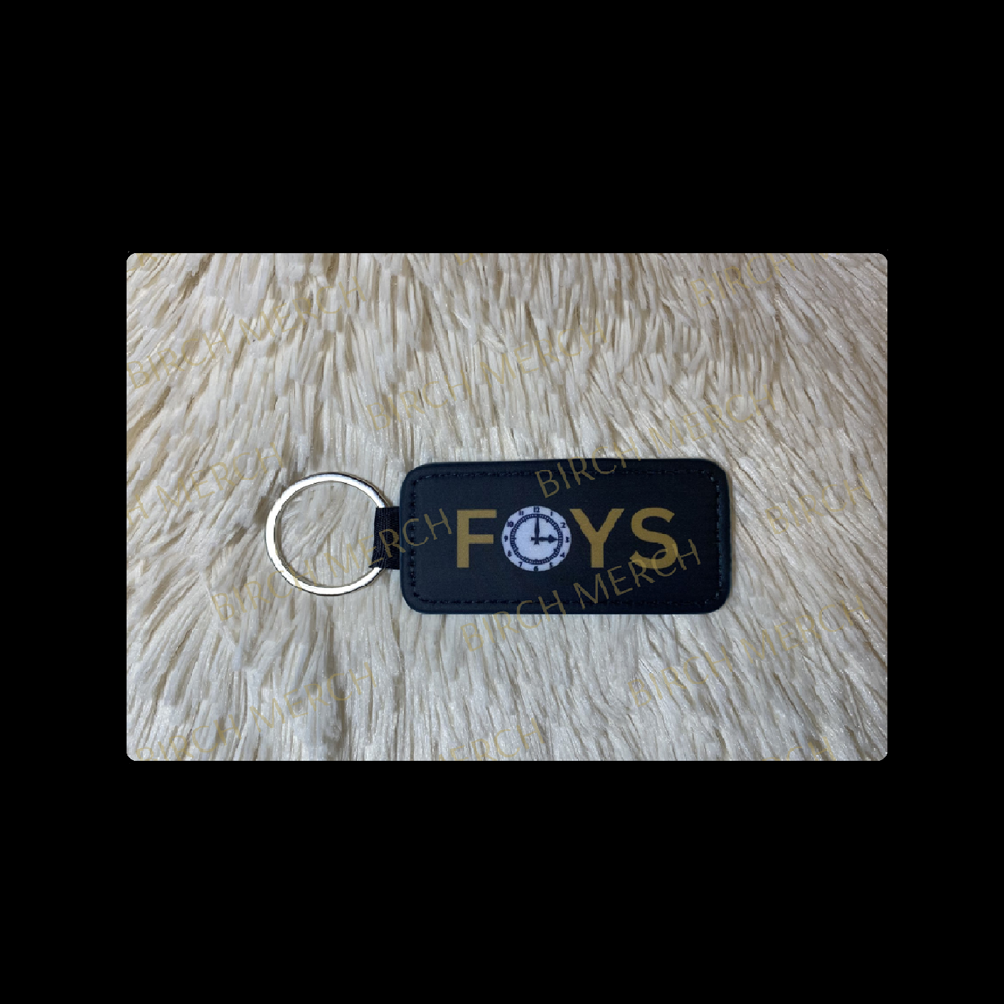 Arsenal Black & Gold FOYS Rectangular Keyring 4cm x 8cm