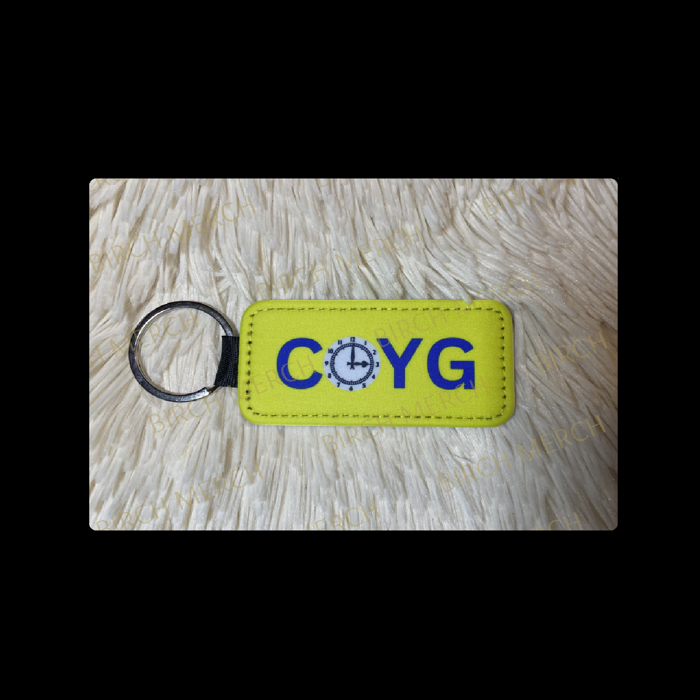 Arsenal Yellow & Blue COYG Rectangular Keyring 4cm x 8cm