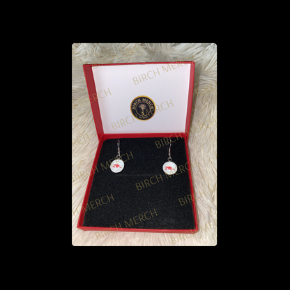 Arsenal Red & White 1978-1979 Badge Round Stainless Steel Earrings 10mm