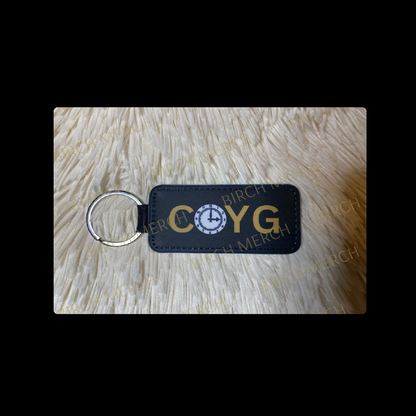 Arsenal Black & Gold COYG Rectangular Keyring 4cm x 8cm