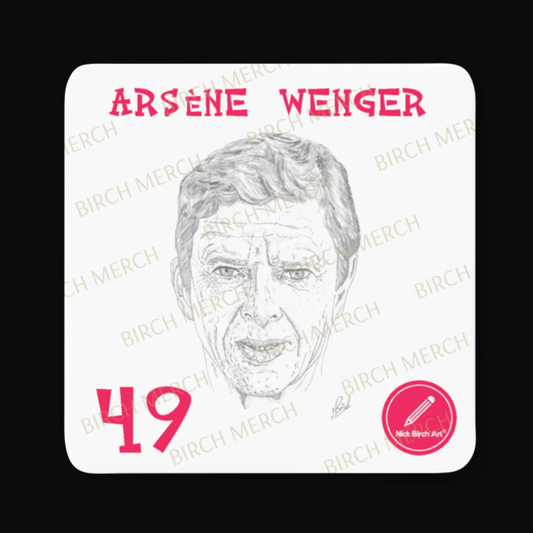 Arsenal Legends Arsene Wenger Square Coaster 9cm x 9cm