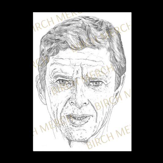 Arsenal Legends Arsene Wenger Portrait Print