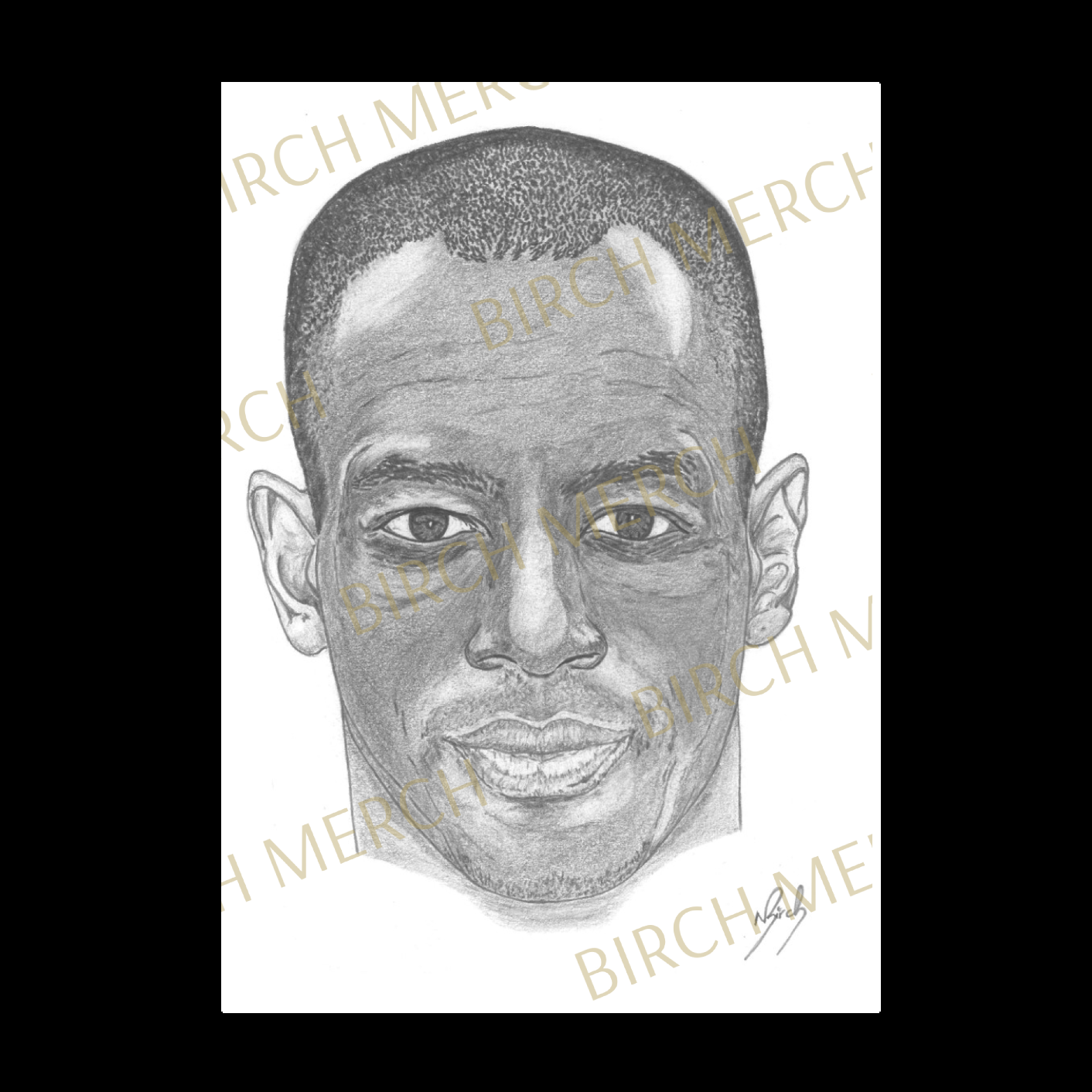 Arsenal Legends Ian Wright Portrait Print