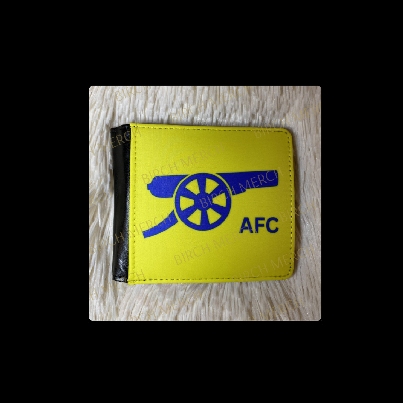 Arsenal Yellow & Blue Cannon PU Material Wallet 10cm x 9.5cm