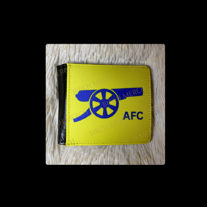 Arsenal Yellow & Blue Cannon PU Material Wallet 10cm x 9.5cm