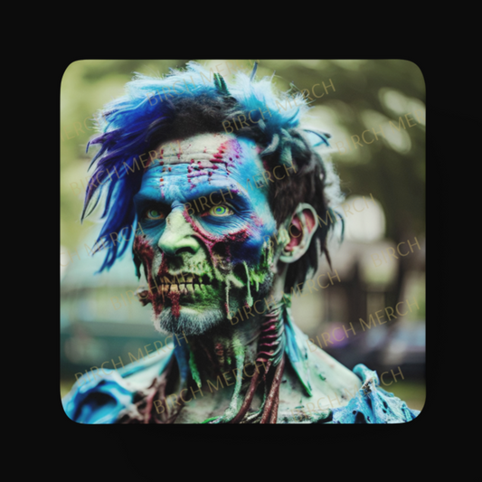 Zombie Square Coaster 9cm x 9cm Style A Design 1