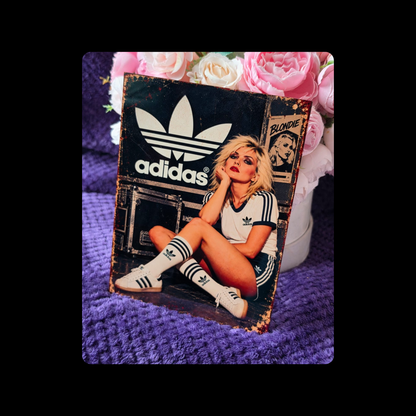 Adidas Blondie Metal Bar Sign 15cm x 20cm