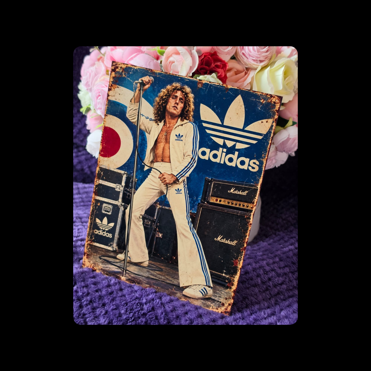 Adidas Roger Daltry Metal Bar Sign 15cm x 20cm
