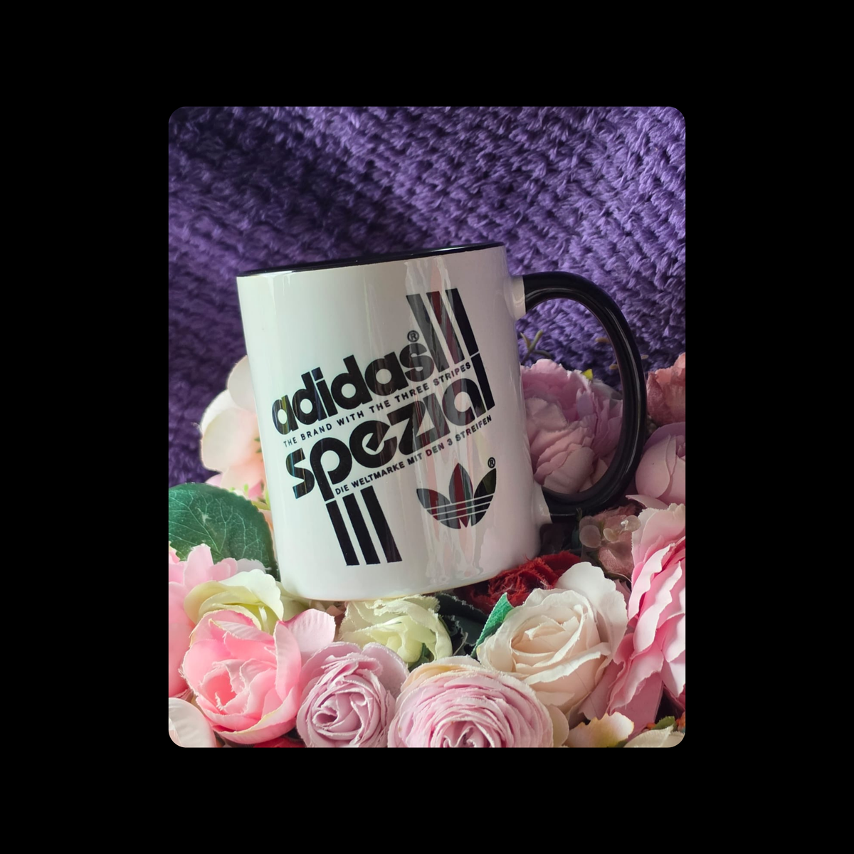 Adidas Spezial White & Black Two Colour 11oz (330ml) Ceramic Mug