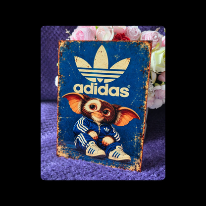 Adidas Gizmo Metal Bar Sign 15cm x 20cm