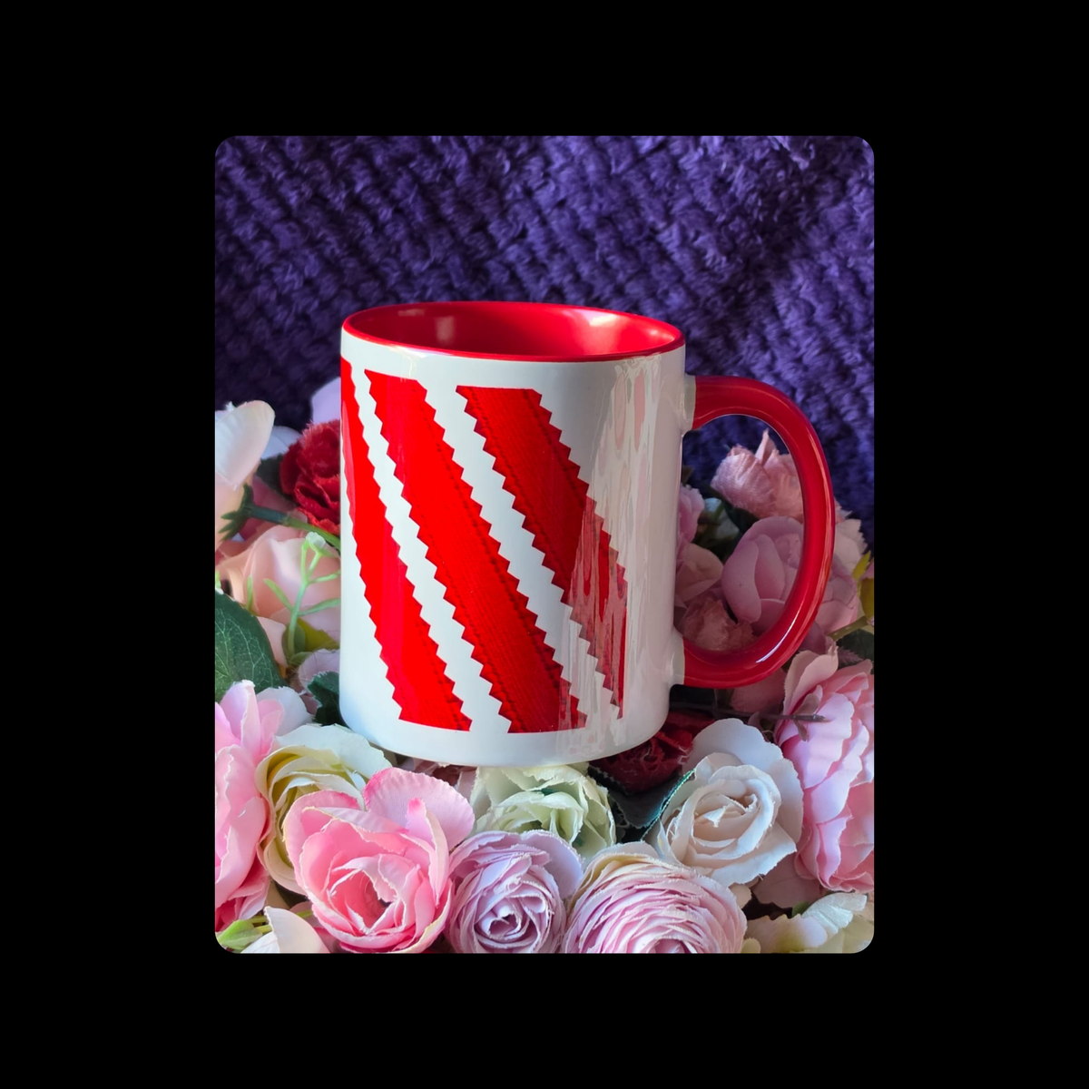 Adidas Trefoil White & Red Two Colour 11oz (330ml) Ceramic Mug