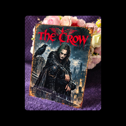 The Crow Metal Bar Sign 15cm x 20cm