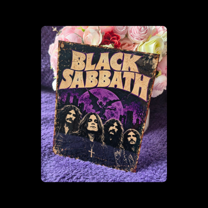 Black Sabbath Metal Bar Sign 15cm x 20cm