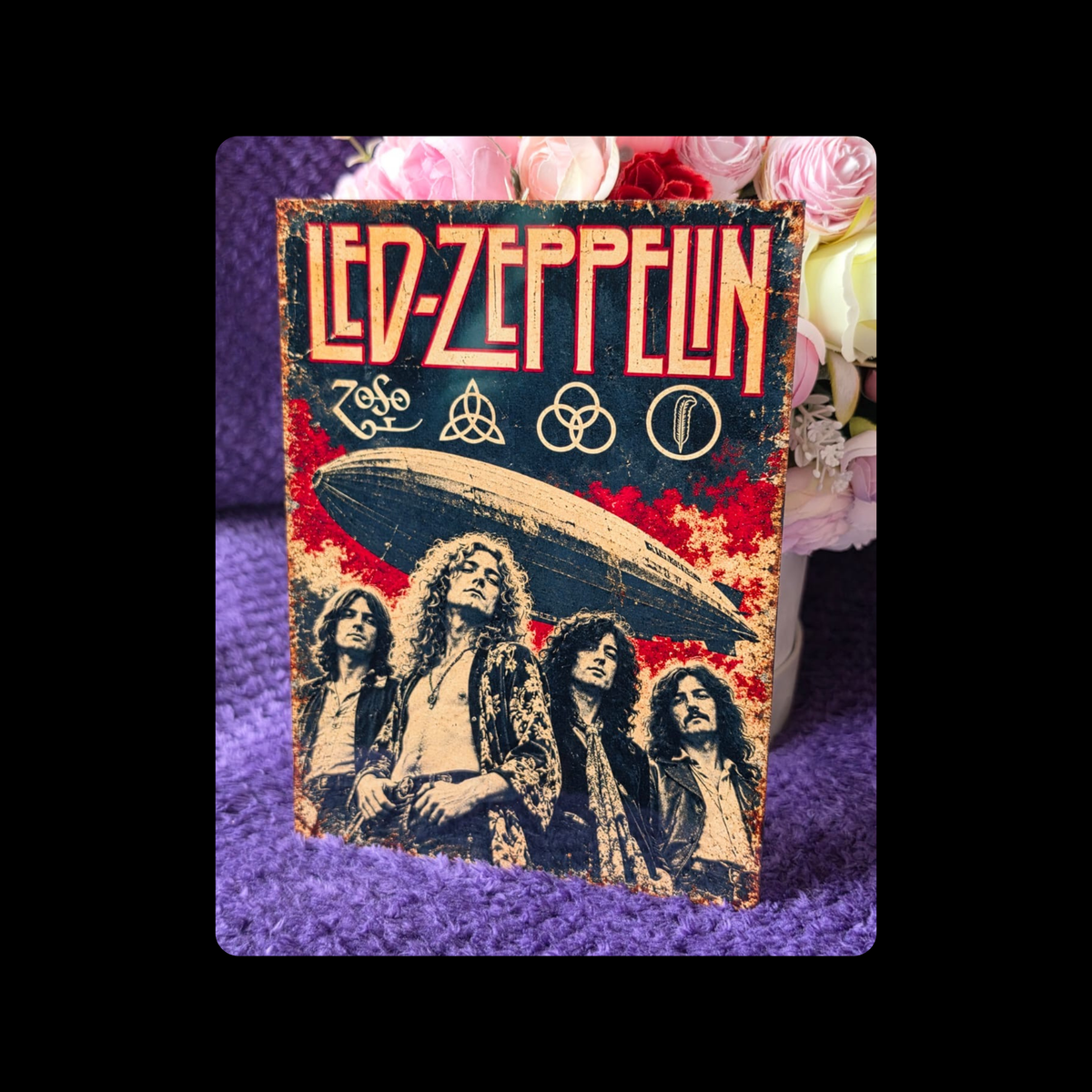 Led Zeppelin Metal Bar Sign 15cm x 20cm