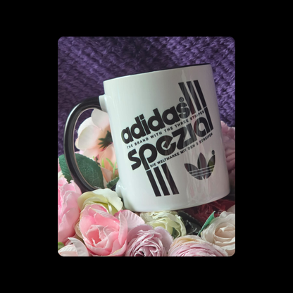 Adidas Spezial White & Black Two Colour 11oz (330ml) Ceramic Mug